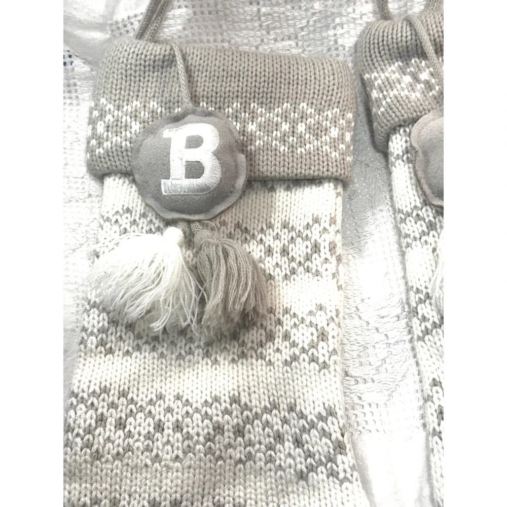 Wondershop Target Christmas Stockings Knit Gray White B